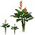 Planta Árvore Artificial Heliconia C/Flor Toque  X15  Laranja 1,10cm - Imagem 1
