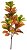 Planta Árvore Artificial Cróton Real Toque X63 Vermelho 1m - Imagem 1