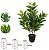 Planta Arvore Artificial Ficus Elástica Real Toque C/Pote X104 Verde Creme 85cm - Imagem 1