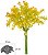 Folhagem Flor Mini Ramalhete C/Fita Plastico X7 Amarelo 32cm - Imagem 1
