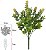 Planta Artificial Folhagem Berry C/Powder Plastico X5 Amarelo Verde 34cm - Imagem 1