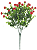 Planta Artificial Folhagem Mini Flor X21 Vermelho 32cm - Imagem 1