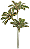 Planta Árvore Artificial Cróton Real Toque X43 Verde Vermelho 1,45cm - Imagem 1