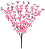 Planta Artificial Buque Flor Cerejeira X90 Rosa 2T 60cm - Imagem 1