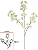 Haste Flor Cerejeira X99 Creme 1,06cm - Imagem 1