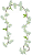 Planta Artificial Guirlanda Flor Cerejeira X115 Branco 1,80cm - Imagem 1