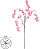 Haste Flor Cerejeira X74 Rosa 98cm - Imagem 1