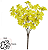 Planta Artificial Buque Cerejeira X150 Amarelo Outono 52cm - Imagem 1
