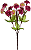Planta Artificial Buque Rosa X12 Rosa 2T Outono 28cm - Imagem 1