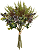 Planta Artificial Buque Mamona Misto Ramalhete C/Fita X9 Verde Outono 30cm - Imagem 1
