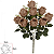 Planta Artificial Buque Rosa X9 Chocolate Outono 52cm - Imagem 1