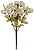 Planta Artificial Buque Rosa Mini X15 Creme Outono 23cm - Imagem 1