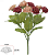 Planta Artificial Buque Crisantemon X10 Marsala Outono Cha 30cm - Imagem 1