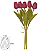 Planta Artificial Buque Tulipa Ramalhete C/Fita Espuma X5 Beauty 30cm - Imagem 1