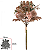 Planta Artificial Buque Mix Ramalhete C/Fita X3 Cha Outono 44cm - Imagem 1