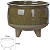 Vaso Ceramica C/Pe Verde 14cm - Imagem 1