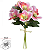 Planta Artificial Buque Heleboro Ramalhete C/Fita X9 Rosa 32cm - Imagem 1