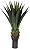 Planta Artificial Folhagem Agave Plastico X25 Verde 87cm - Imagem 1