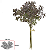 Planta Artificial Folha Ramalhete C/Fita X5 Verde Outono 34cm - Imagem 1
