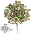 Planta Artificial Folhagem Caladium Forracao X40 Verde Rosa 35cm - Imagem 1