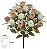 Planta Artificial Buque Rosa Cabbage X18 Creme Outono Cha 48cm - Imagem 1