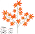 Planta Artificial Maple Real Toque X18 Laranja Outono 75cm - Imagem 1