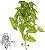 Planta Artificial Folhagem Caladium Pendurar Rela Toque X30 Verde 2T 55cm - Imagem 1
