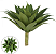 Planta Artificial Folhagem Agave X28 Verde 2T 52cm - Imagem 1