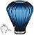 Vaso Decorativo Vidro Azul 27cm - Imagem 1