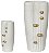 Vaso Decorativo Ceramica Branco Dourado 38cm - Imagem 1