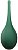 Vaso Decorativo Vidro Verde Fosco 39cm - Imagem 1