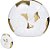 Vaso Decorativo Ceramica Branco Dourado 25cm - Imagem 1