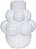 Vaso Decorativo Ceramica Branco 21,5cm - Imagem 1