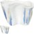 Vaso Decorativo Ceramica Branco Azul 20cm - Imagem 1