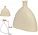 Vaso Decorativo Ceramica Bege 25cm - Imagem 1