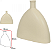 Vaso Decorativo Ceramica Bege 30cm - Imagem 1