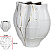 Vaso Decorativo Ceramica Branco Dourado 28cm - Imagem 1