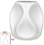 Vaso Decorativo Ceramica Branco 20cm - Imagem 1