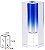 Vaso Decorativo Vidro Cristal Transparente Azul 15cm - Imagem 1