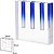 Vaso Decorativo Vidro Cristal Transparente Azul 18cm - Imagem 1