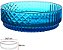Vaso Decorativo Vidro  Azul Fosco 8,8cm - Imagem 1