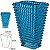 Vaso Decorativo Vidro Cristal Azul 20cm - Imagem 1