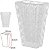 Vaso Decorativo Vidro Cristal Transparente Fosco 21,5cm - Imagem 1