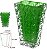 Vaso Decorativo Vidro Cristal Verde 21,5cm - Imagem 1