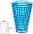 Vaso Decorativo Vidro Cristal Azul 15cm - Imagem 1