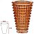 Vaso Decorativo Vidro Cristal Laranja 15cm - Imagem 1