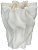 Vaso Decorativo Ceramica Branco 20cm - Imagem 1
