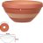 Vaso Bacia Barro Pendurar Tam P Natural 10x21cm - Imagem 1