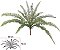 Folhagem Artificial Samambaia X16 Verde 65cm - Imagem 1