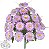 Buque Gerbera X36 Branco Lavanda 63cm - Imagem 1